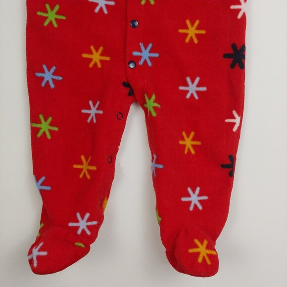 Disney Baby Red Fleece Footie Mickey Mouse and Pluto Pajama 3-6 Months - Picture 2 of 10